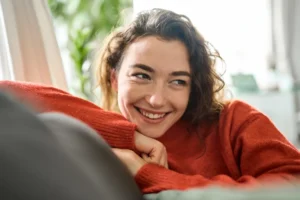 Happy, smiling woman